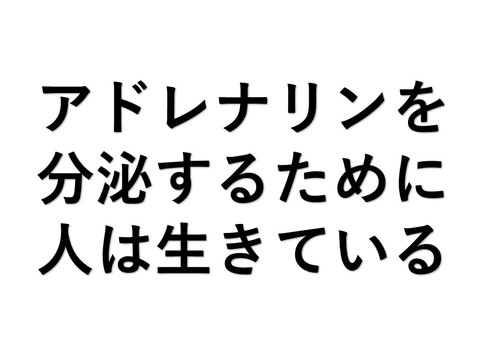 人生の喜び　アドレナリンを分泌する方法