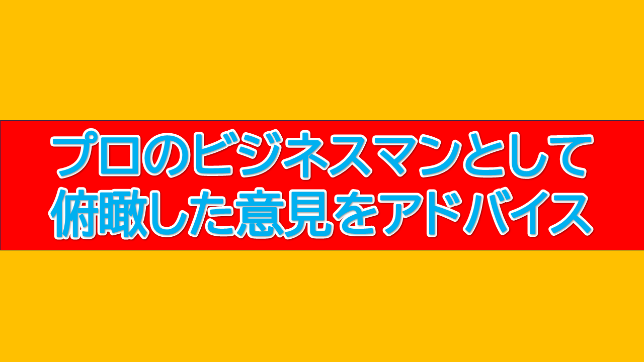 ＃プロのビジネスマンとして俯瞰した意見をアドバイス　ChatGPTとの会話