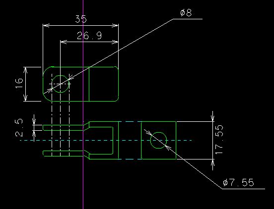 QCAD　部品図