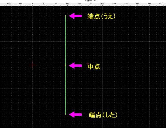 QCAD縦線